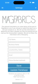 Mag Fabrics app - work by Zach Moore